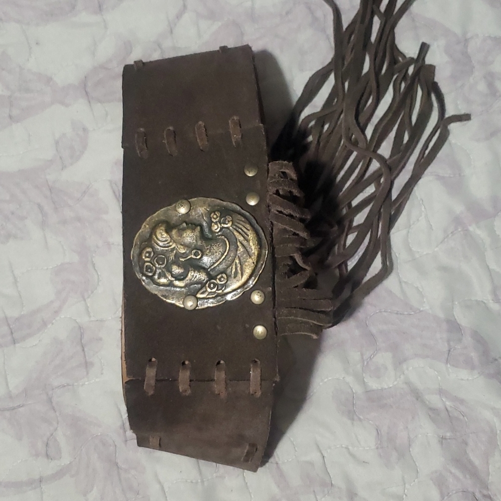 Virgin Only Fringe Suede Belt